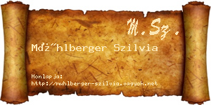 Mühlberger Szilvia névjegykártya